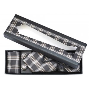 Set cravata slim, butoni, batista maro, dungi 1922